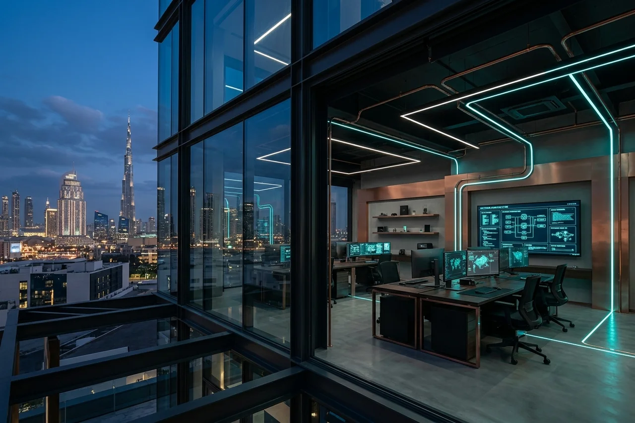 Concept study of contemporary software systems studio in Dubai